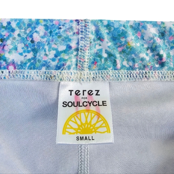 Terez For Soulsycle Blue Confetti Leggings. - Picture 6 of 6